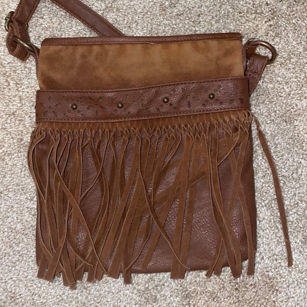leather fringe crossbody